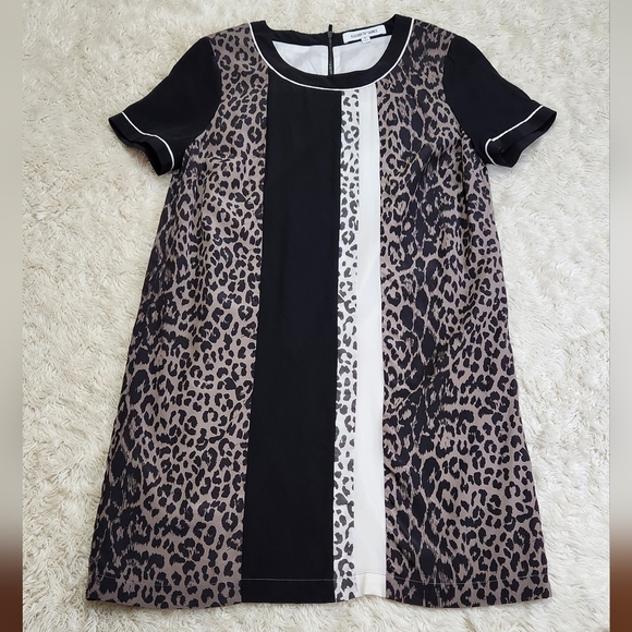 Elizabeth and James Montana Leopard Silk Short Sleeve Mini Dress Sz 6 Revolve - Picture 5 of 11